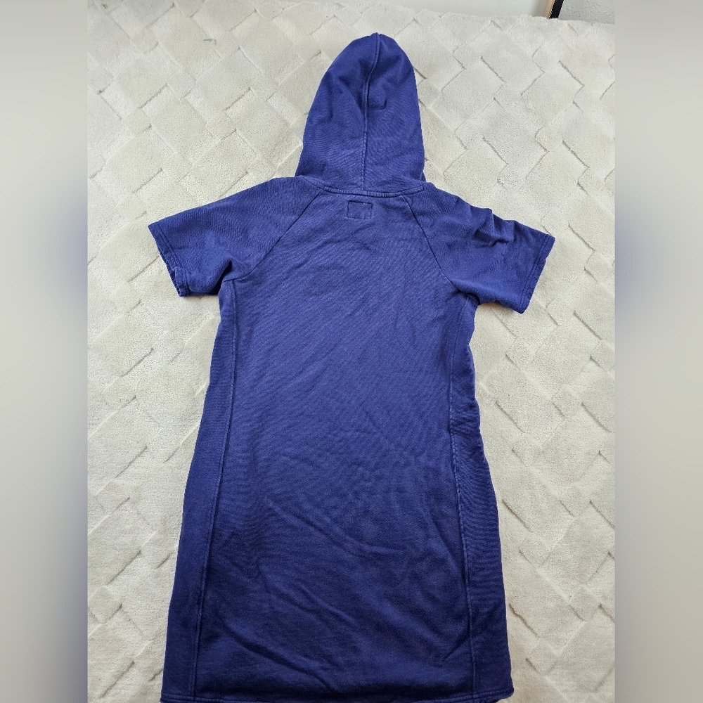Pact Hoodie Sweatshirt Dress Womens Small blue organic cotton - Picture 10 of 11